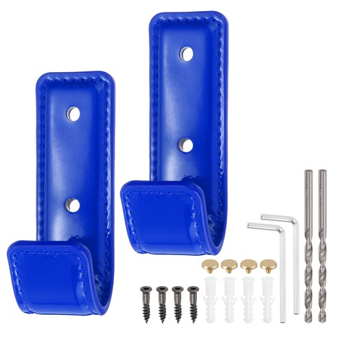 2pcs blue leather coat - coat, hooks