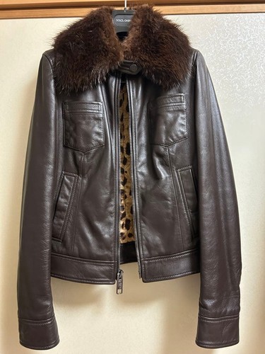 Dolce gabbana leather jacket - leather,