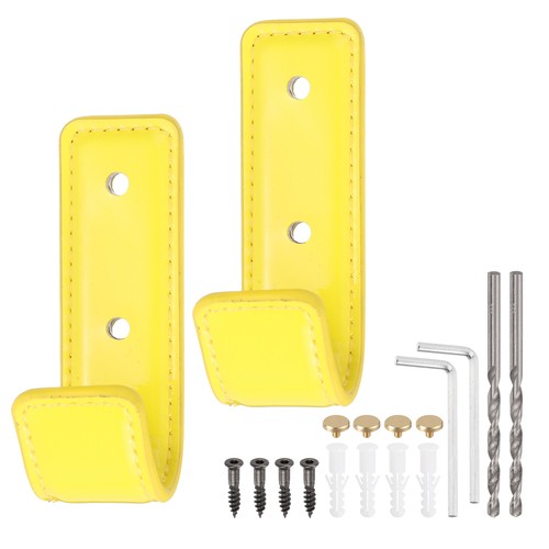 2pcs yellow leather coat - yellow, hooks