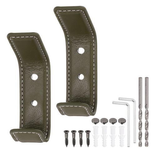 2pcs olive green leather - leather, coat