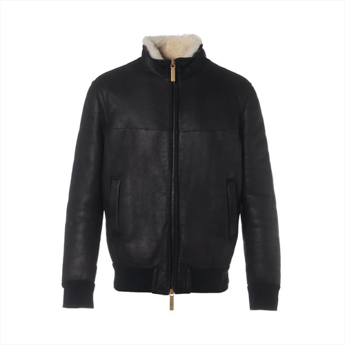 Brioni leather shearling - brioni,