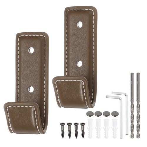 2pcs coffee brown leather - 2pcs,