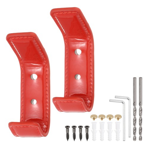 2pcs red leather coat - 2pcs, hooks